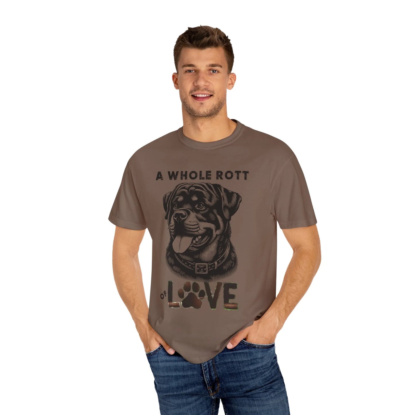 Rottweiler Love T-Shirt, Unisex Pet Lover Tee, Cute Dog Lover Gift, Dog Mom Shirt, Animal Adoption Awareness Clothing