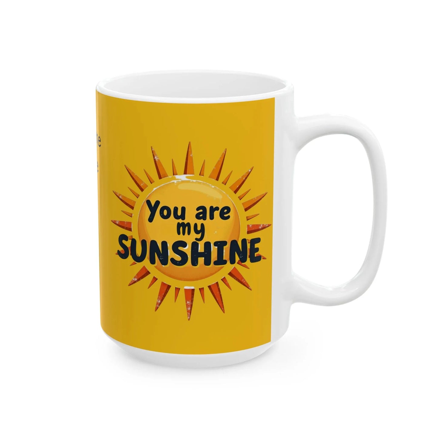 Personalized Sunshine Ceramic Mug - Brighten Every Morning, Gift for Coffee Lovers, Perfect for Birthdays, Home Office Decor, Custom Names