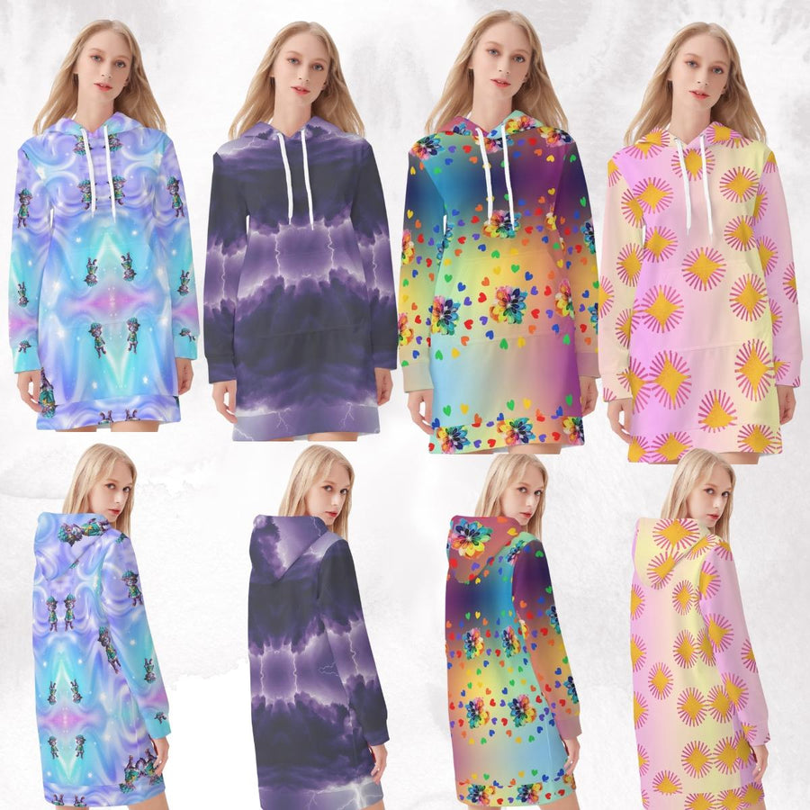 "Cosmic Sprite" Celestial Hoodie Dress | Iron Phoenix GHG - Iron Phoenix GHG