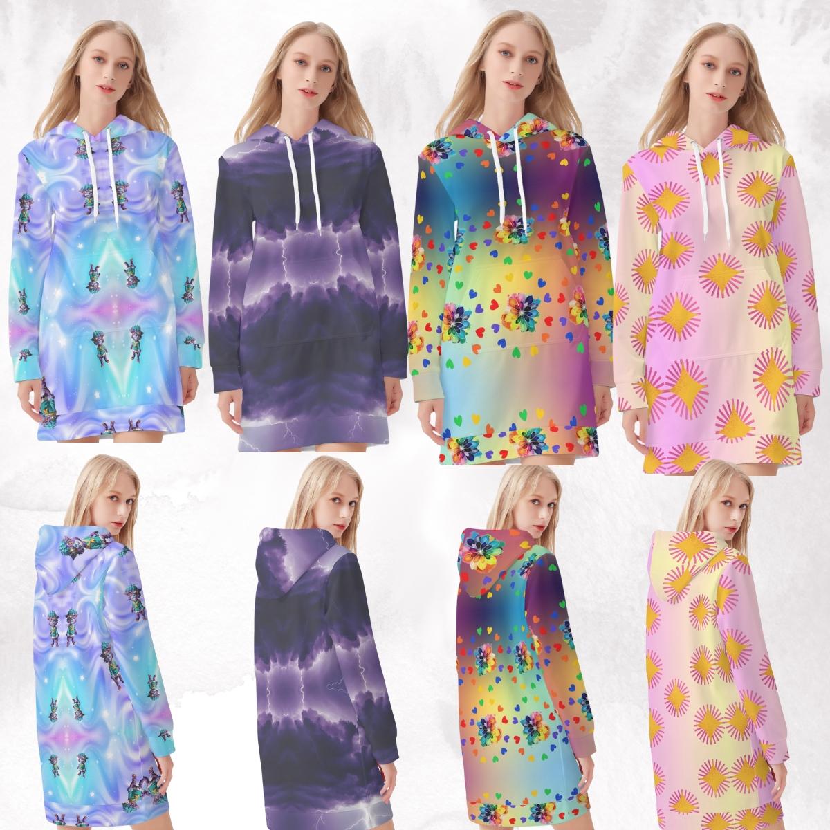 "Cosmic Sprite" Celestial Hoodie Dress | Iron Phoenix GHG - Iron Phoenix GHG