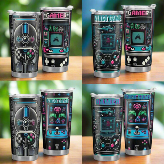 "Retro Arcade" Gamer Tumbler | Iron Phoenix GHG - Iron Phoenix GHG