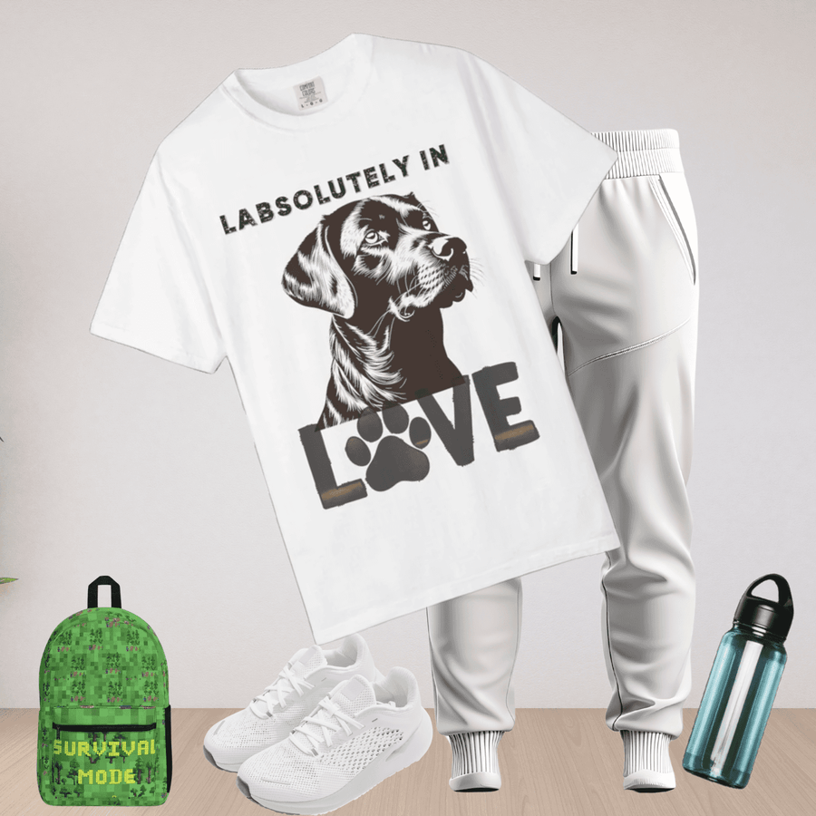 Labrador T-shirt - Labsolutely In Love Comfort Tee - Iron Phoenix GHG