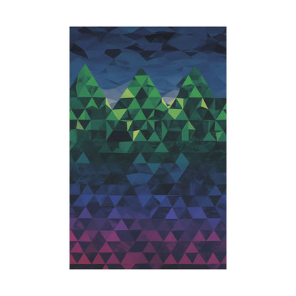 Abstract Mountain Matte Vertical Poster 2025 - Iron Phoenix GHG