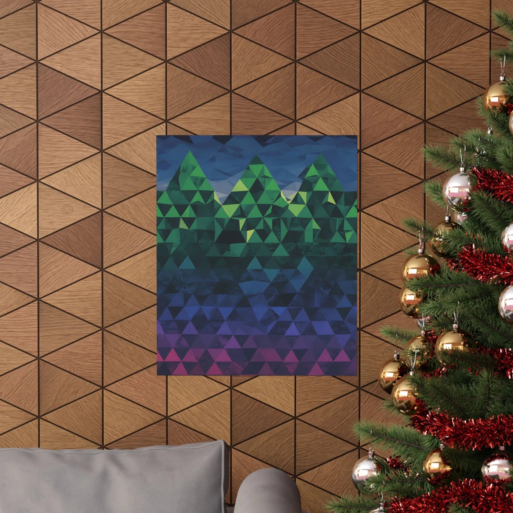 Abstract Mountain Matte Vertical Poster 2025 - Iron Phoenix GHG