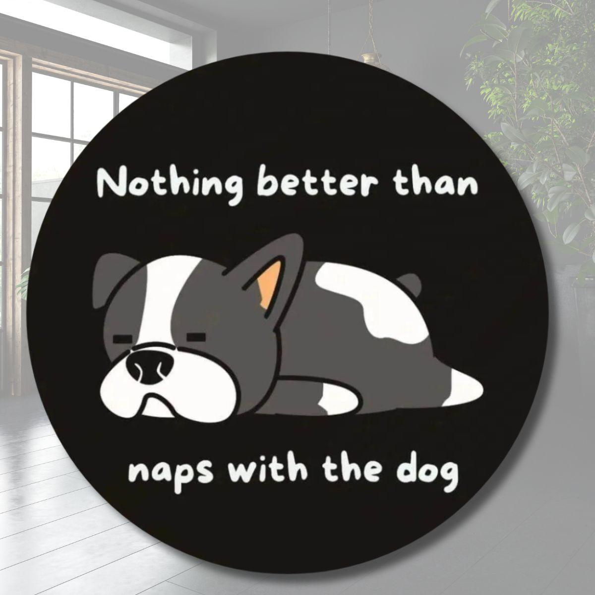 Dog Lover Wood Sign | Funny Naps with the Dog Home Decor - Iron Phoenix GHG