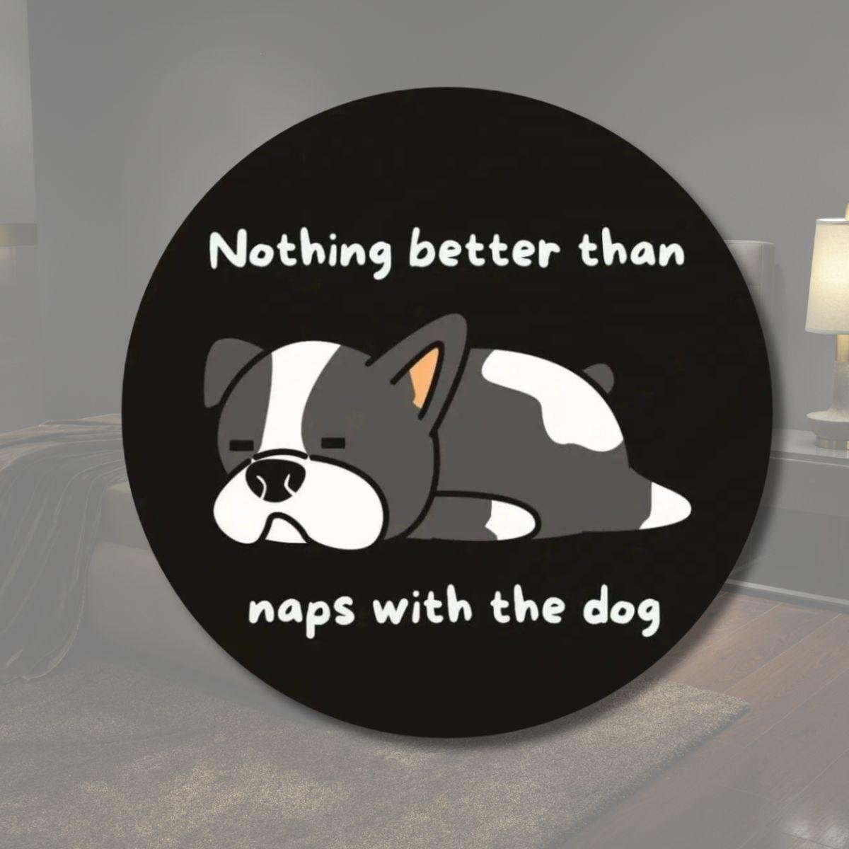 Dog Lover Wood Sign | Funny Naps with the Dog Home Decor - Iron Phoenix GHG