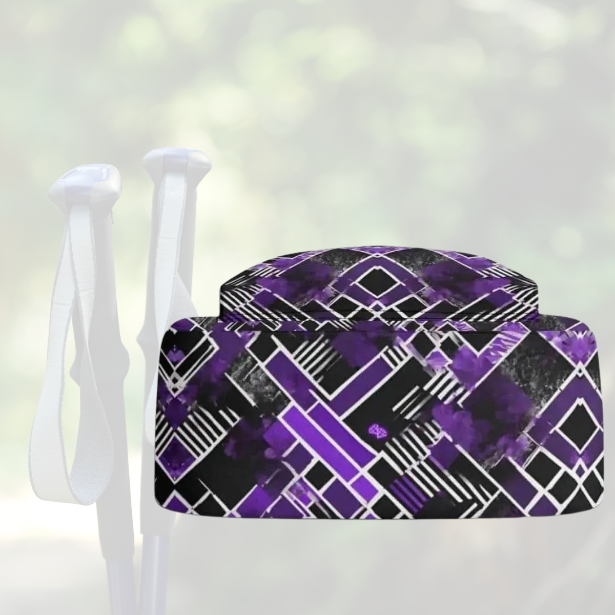 Purple Abstract Backpack | Modern Gamer School Bag - Iron Phoenix GHG