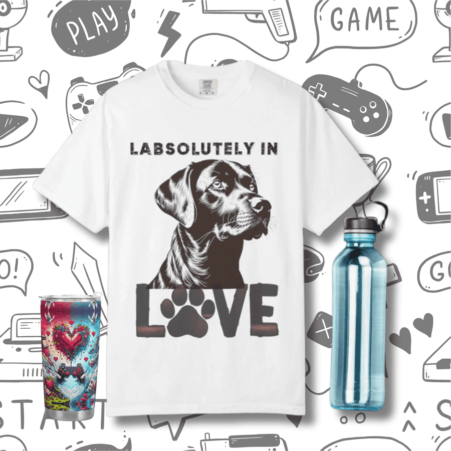 Labrador T-shirt - Labsolutely In Love Comfort Tee - Iron Phoenix GHG