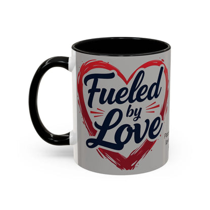 Fueled by Love Coffee Mug - Perfect for Gifts, Romantic Mug, Wedding Gift, Anniversary, Coffee Lovers, Heart Design
