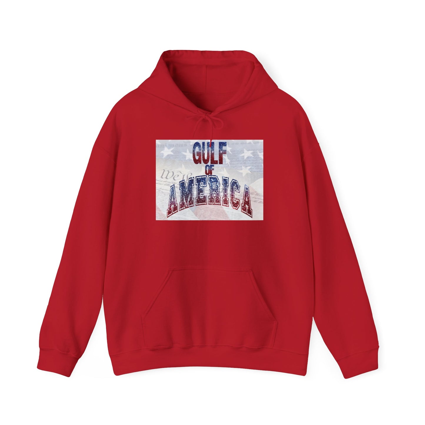 Gulf of America Hoodie, Unisex, Patriotic, Cozy Wear Cherry Red