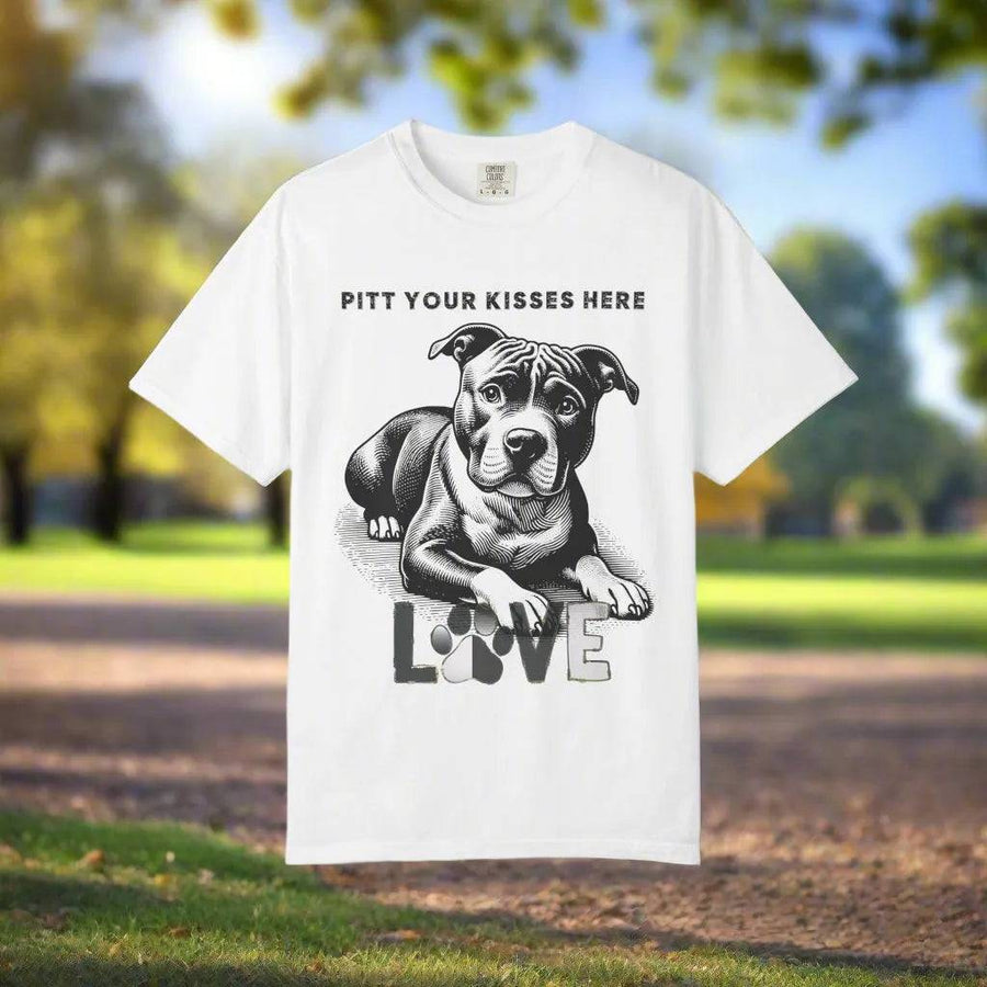 Pitbull Lover T-shirt - 'Pitt Your Kiss' Eco-Friendly Comfort Tee