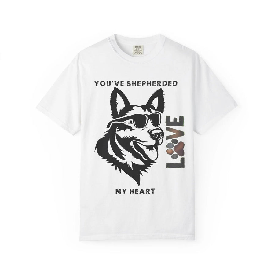 German Shepherd T-shirt - 'Shepherded My Heart' Comfort Tee