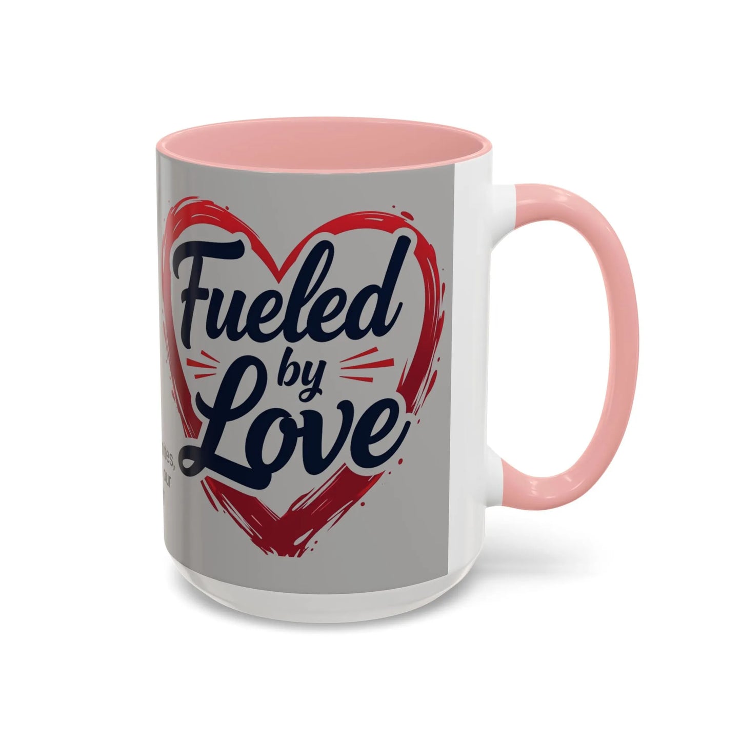 Fueled by Love Coffee Mug - Perfect for Gifts, Romantic Mug, Wedding Gift, Anniversary, Coffee Lovers, Heart Design