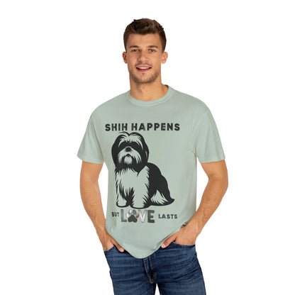 Shin Happens Dog Lover T-Shirt, Pet Owner Gift, Funny Dog Shirt, Unisex Tee, Animal Lover Apparel, Birthday Gift for Dog Moms