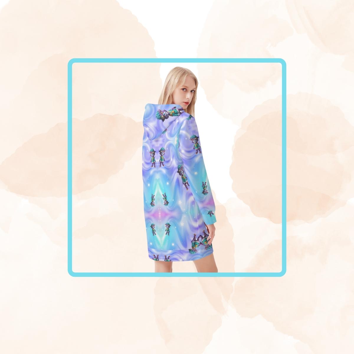 "Cosmic Sprite" Celestial Hoodie Dress | Iron Phoenix GHG - Iron Phoenix GHG