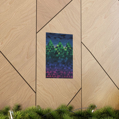 Abstract Mountain Matte Vertical Poster 2025 - Iron Phoenix GHG