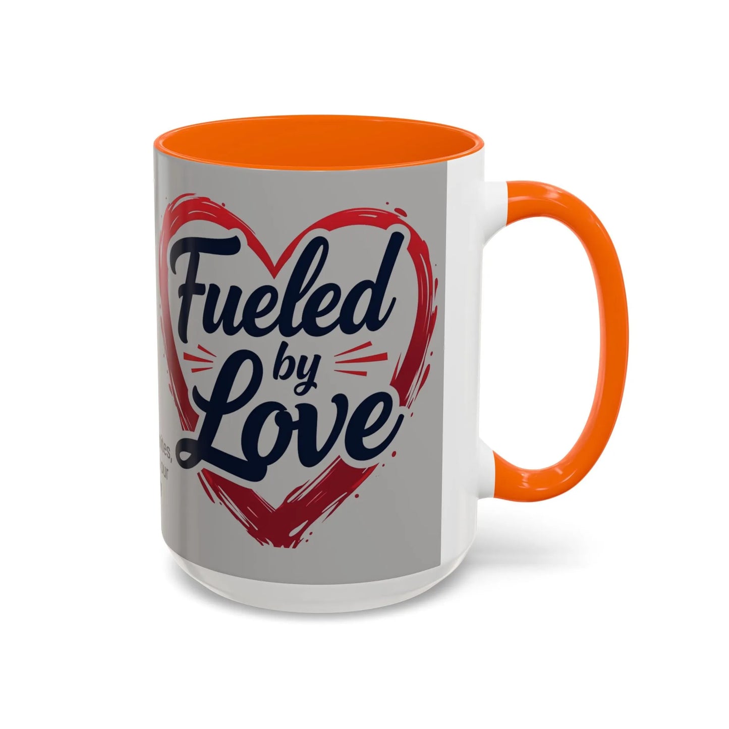 Fueled by Love Coffee Mug - Perfect for Gifts, Romantic Mug, Wedding Gift, Anniversary, Coffee Lovers, Heart Design