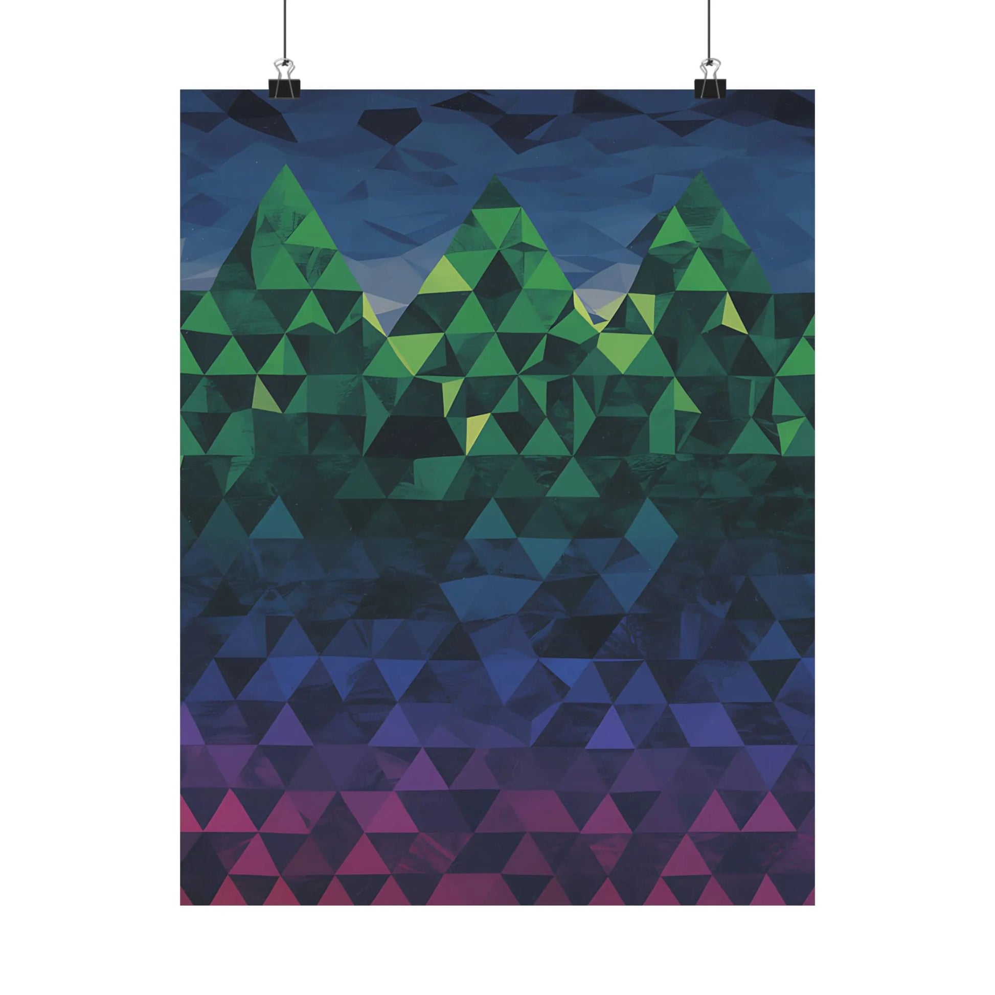 Abstract Mountain Matte Vertical Poster 2025 - Iron Phoenix GHG