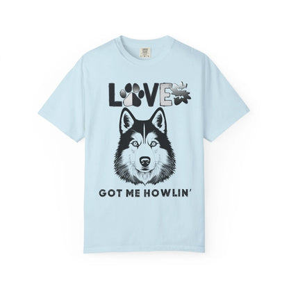 Love Got Me Howlin' Unisex T-Shirt, Cute Dog Lover Tee, Pet Owner Gift, Animal Rescue Shirt, Casual Everyday Wear, Gift for Dog Lovers