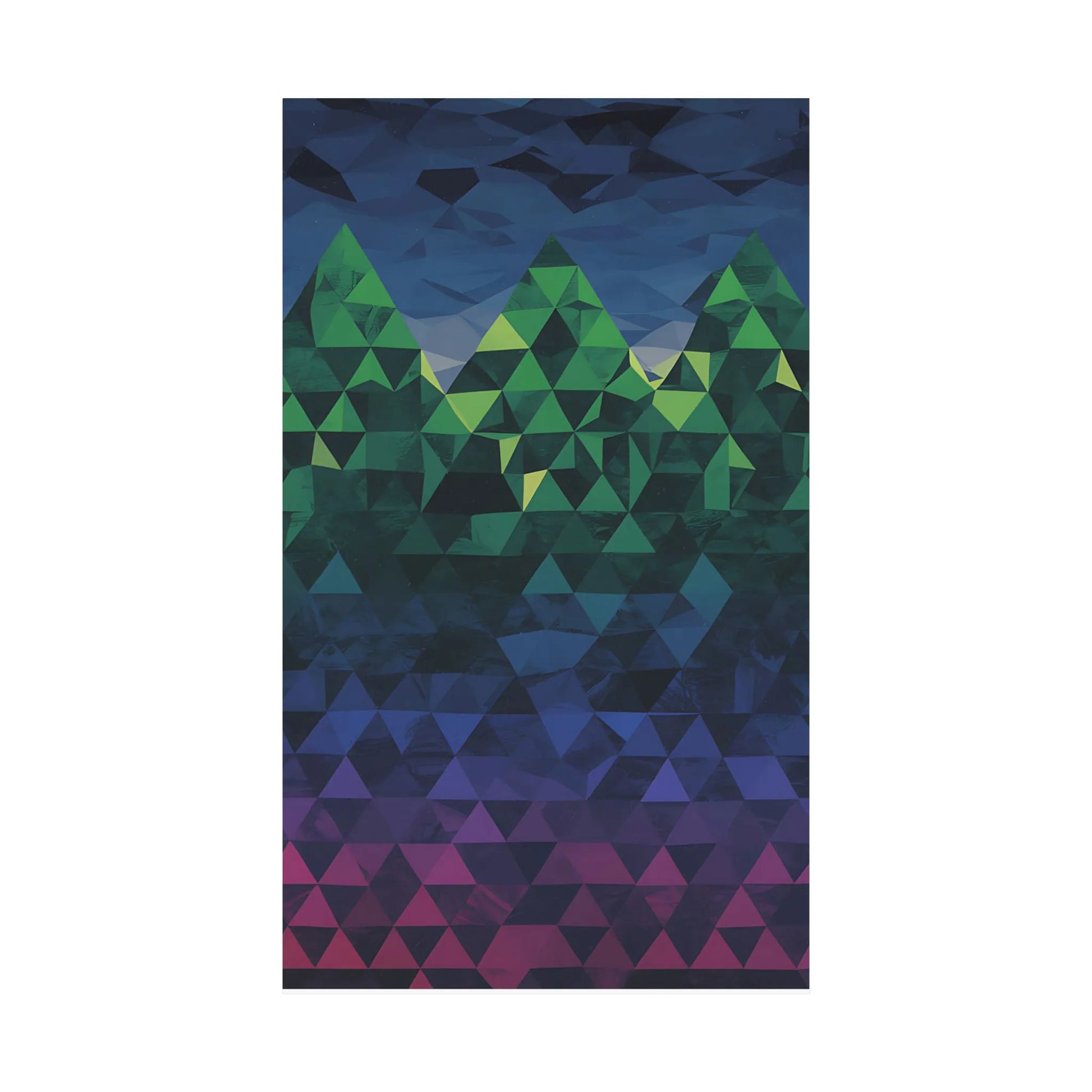 Abstract Mountain Matte Vertical Poster 2025 - Iron Phoenix GHG
