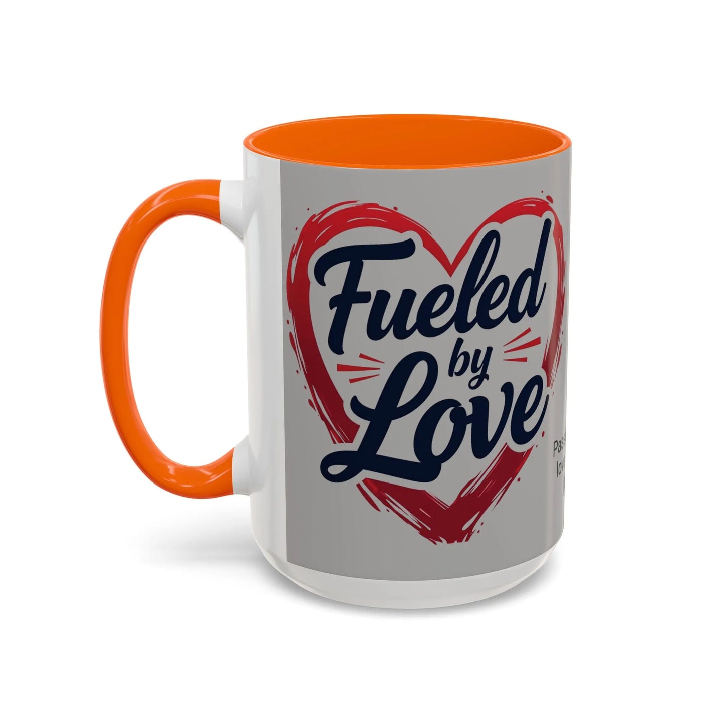 Fueled by Love Coffee Mug - Perfect for Gifts, Romantic Mug, Wedding Gift, Anniversary, Coffee Lovers, Heart Design