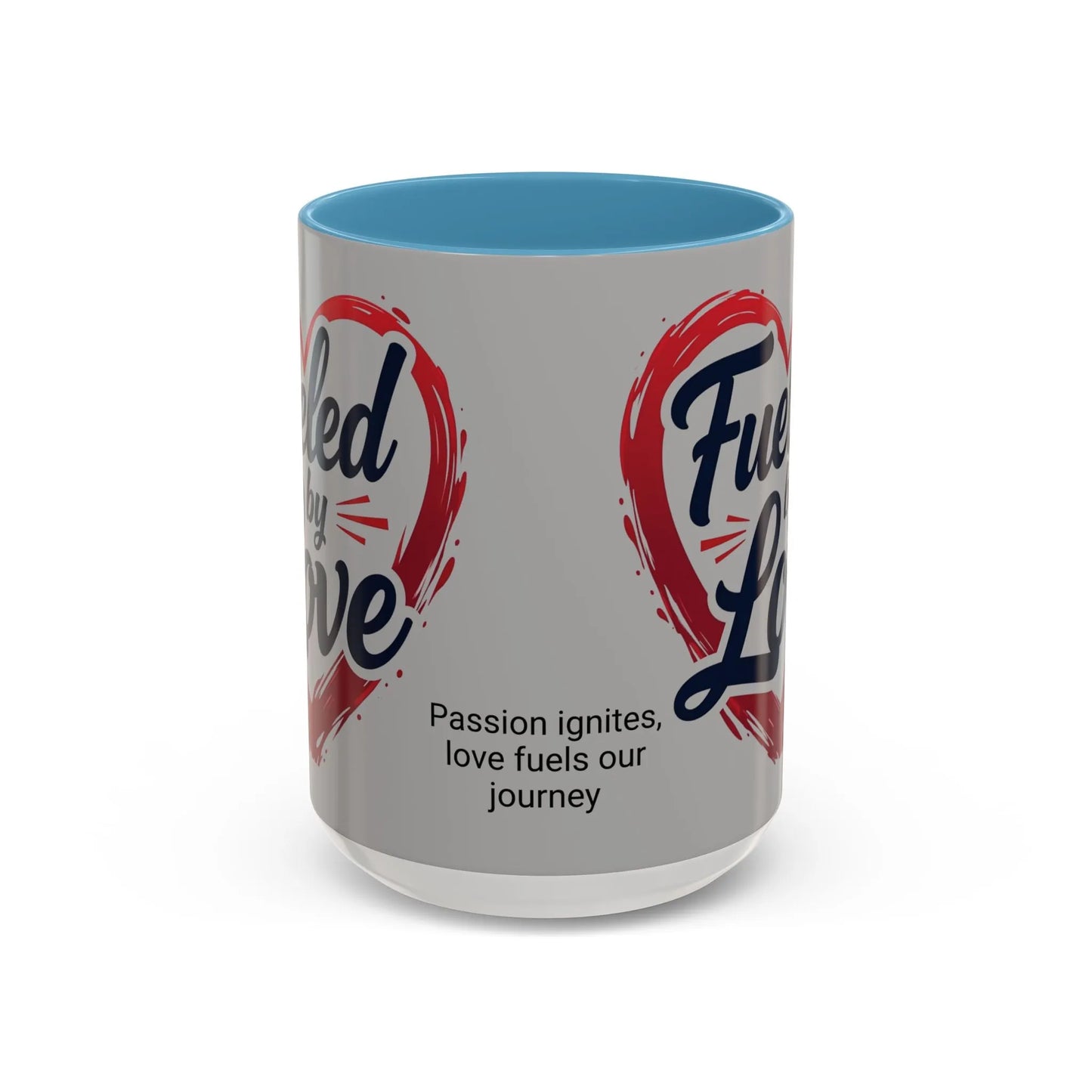 Fueled by Love Coffee Mug - Perfect for Gifts, Romantic Mug, Wedding Gift, Anniversary, Coffee Lovers, Heart Design