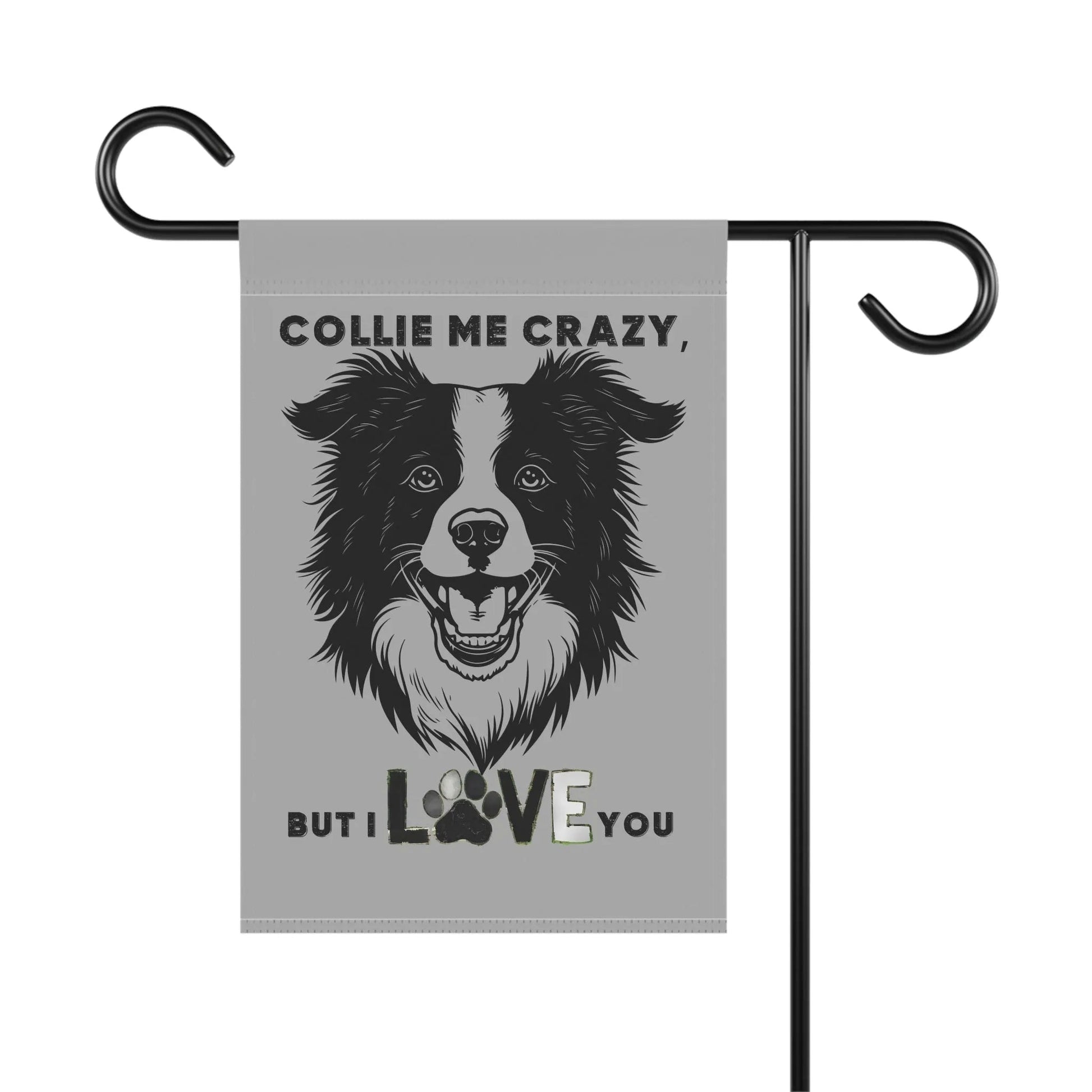 Husky Garden Banner - Adorable Dog Design Outdoor Decor - Iron Phoenix GHG