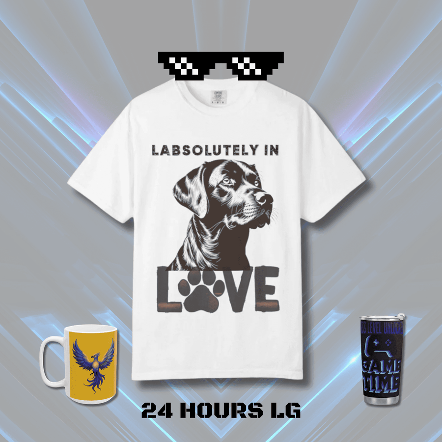 Labrador T-shirt - Labsolutely In Love Comfort Tee - Iron Phoenix GHG