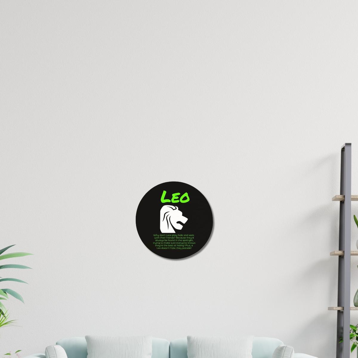 Leo Zodiac Wood Sign | Funny Astrology Home Decor Gift - Iron Phoenix GHG