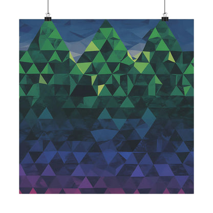 Abstract Mountain Matte Vertical Poster 2025 - Iron Phoenix GHG