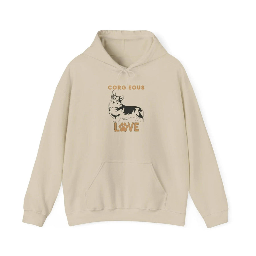 Corgi Love Hoodie, Cozy Sweatshirt, Dog Lover Gift, Pet Appreciation, Cute Animal Apparel, Perfect for Birthdays & Celebrations - Iron Phoenix GHG