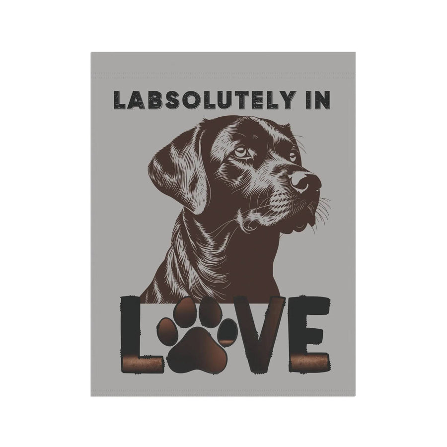 "LabsolUTELY in LOVE" Garden Banner - Labrador Retriever Dog Banner - Iron Phoenix GHG