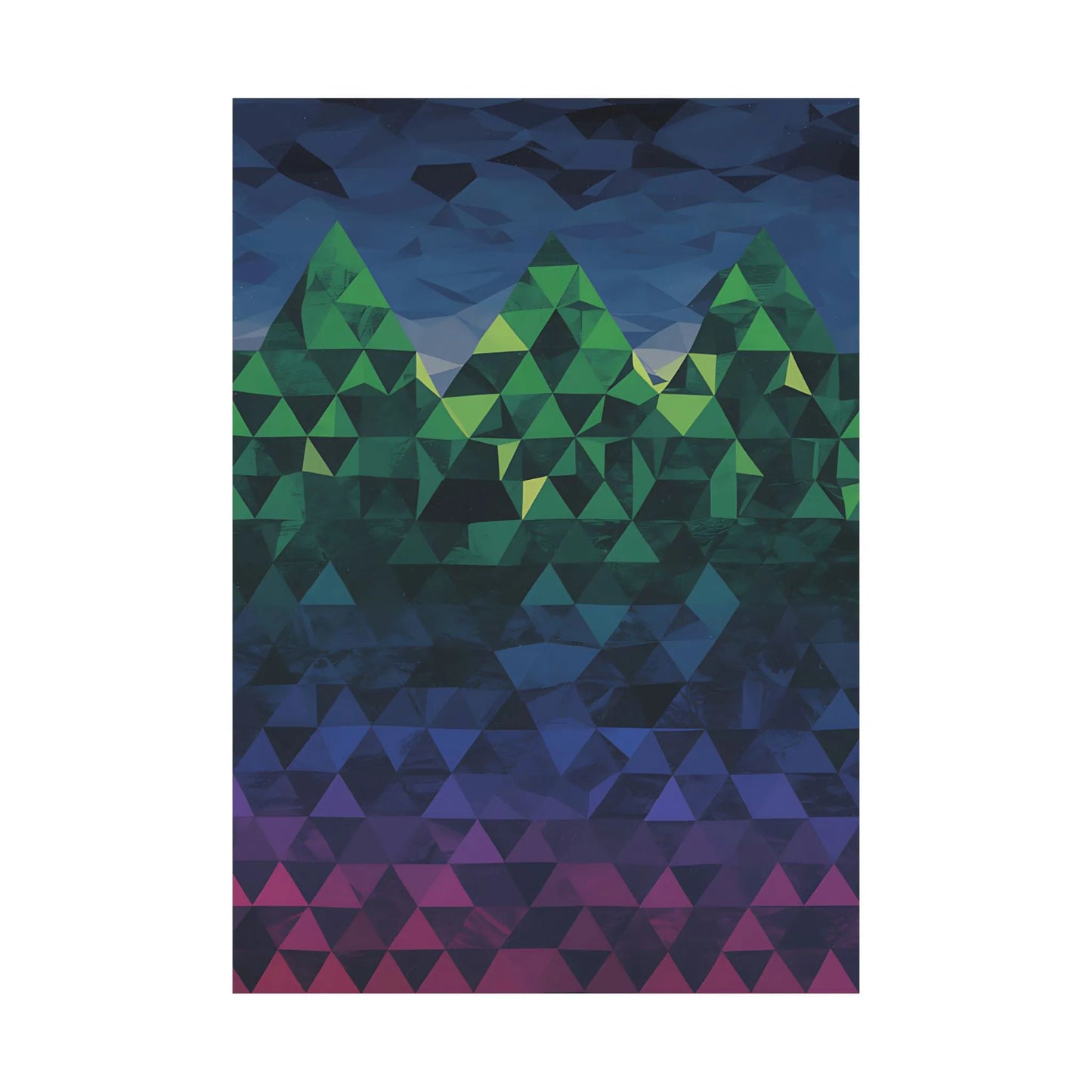 Abstract Mountain Matte Vertical Poster 2025 - Iron Phoenix GHG