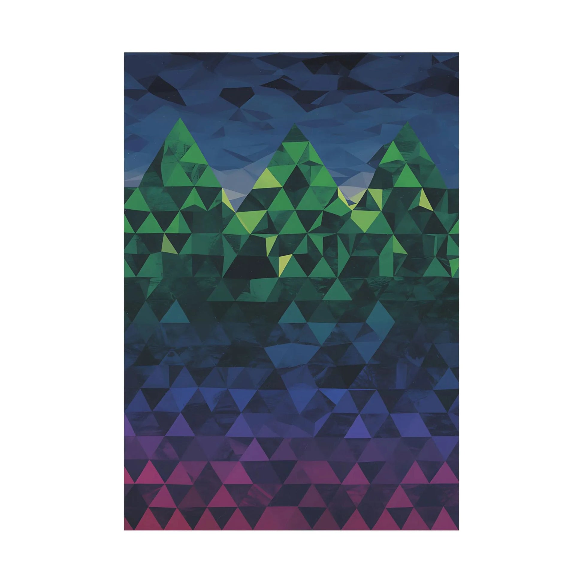 Abstract Mountain Matte Vertical Poster 2025 - Iron Phoenix GHG
