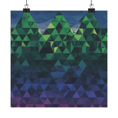 Abstract Mountain Matte Vertical Poster 2025 - Iron Phoenix GHG