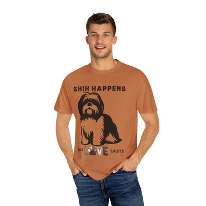 Shin Happens Dog Lover T-Shirt, Pet Owner Gift, Funny Dog Shirt, Unisex Tee, Animal Lover Apparel, Birthday Gift for Dog Moms