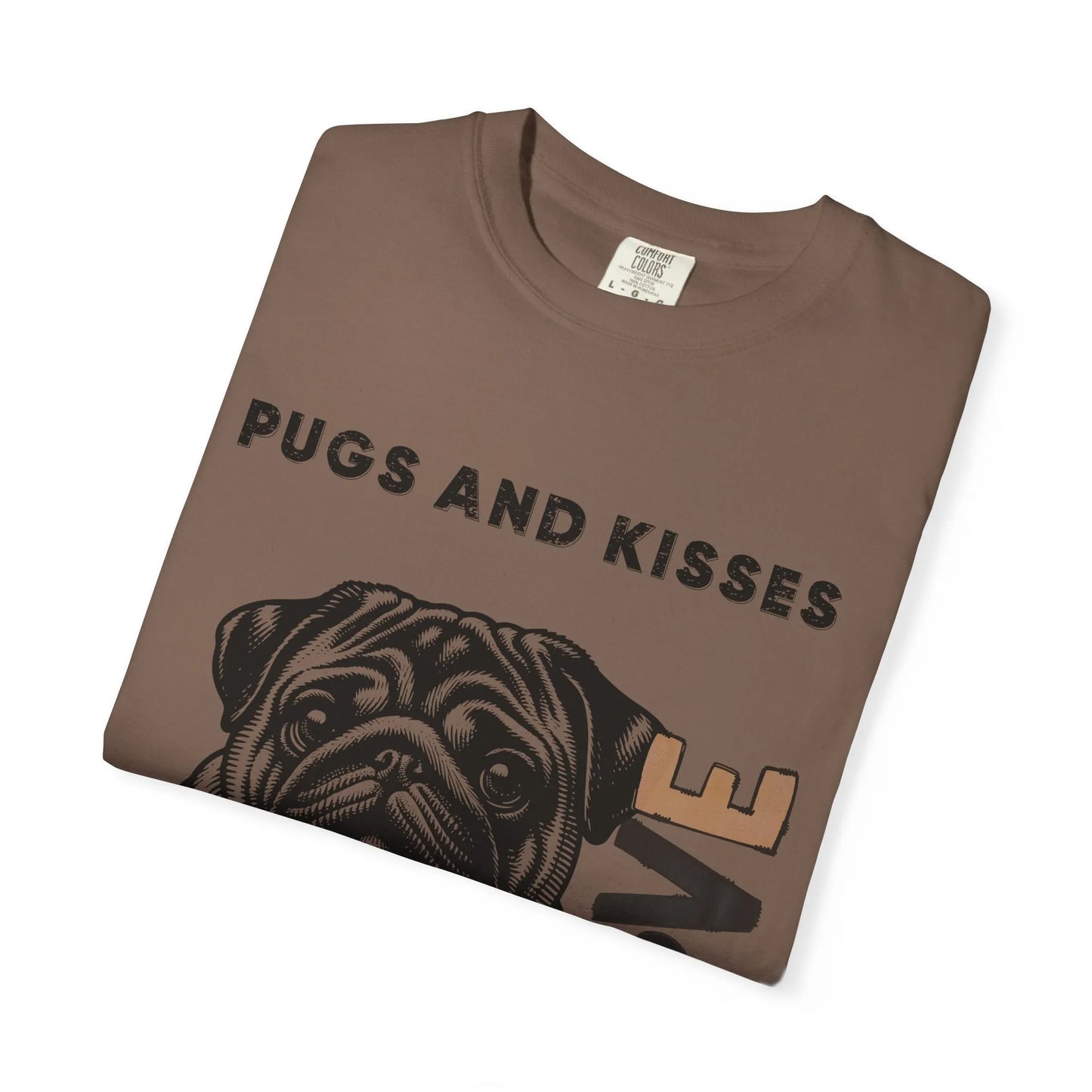 Cute Pug Love T-Shirt, Dog Lover Gift, Pet Themed Apparel, Unisex Graphic Tee, Pugs and Kisses Forever Shirt, Casual Wear