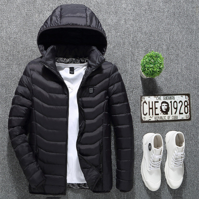 Heated USB Jacket for Outdoors | Red, Black