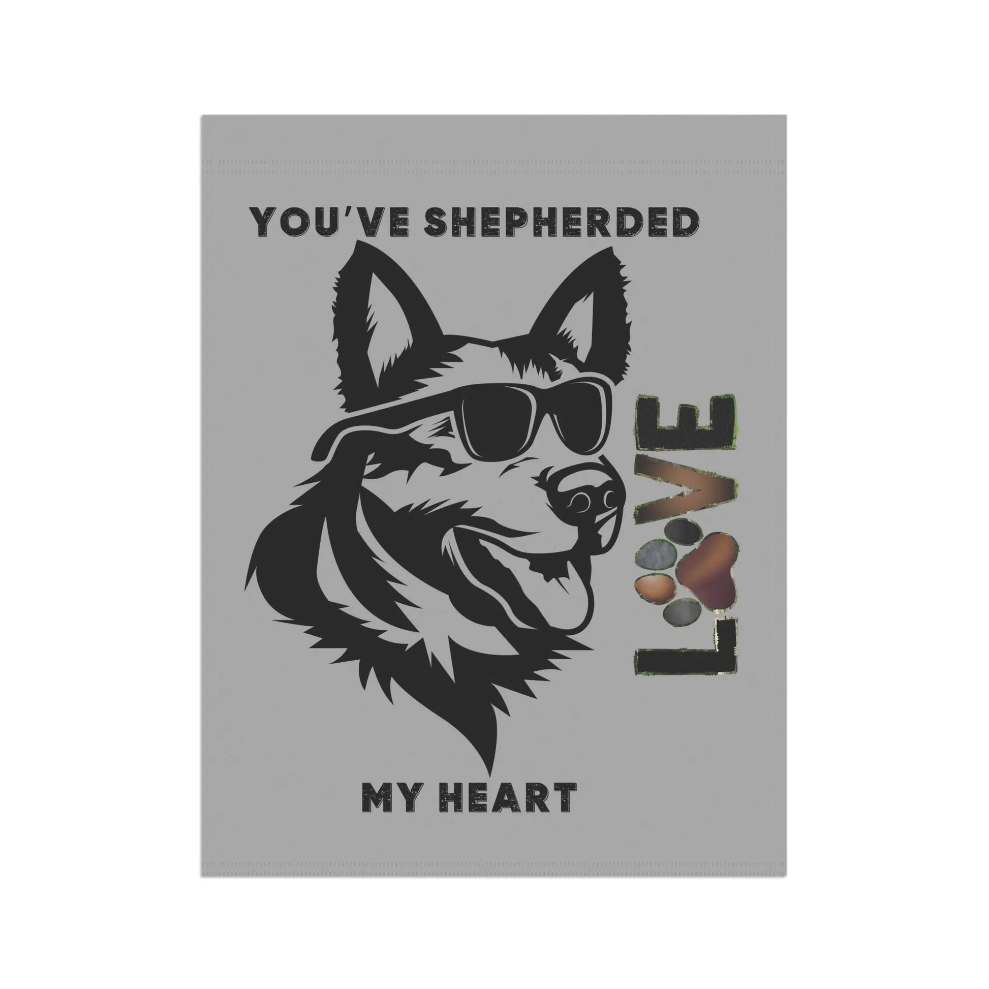 Cute Dog Love Garden Banner, Pet Lover Decor, Outdoor Flag, Heartwarming Home Decoration, Gift for Dog Owners - Iron Phoenix GHG