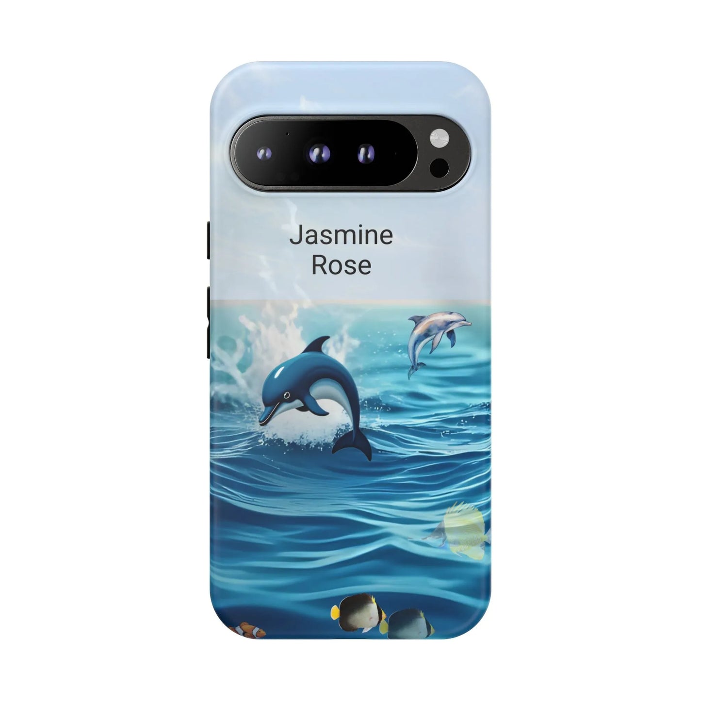 Personalized Phone Case with Dolphin Design, Ocean Vibes, Customizable Gift, Beach Lover Accessory, Ideal for Birthdays, Summer