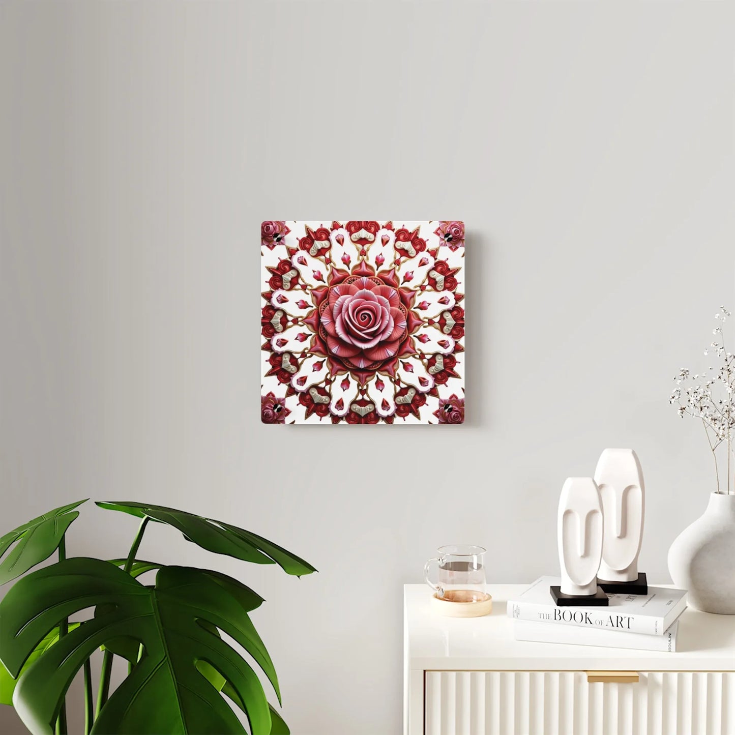 Elegant Rose Acrylic Wall Art Panels, Beautiful Home Décor, Wall Decoration, Art for Living Room, Unique Gift Ideas, Floral Design