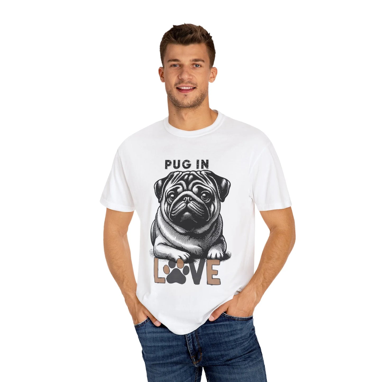 Pug Love T-Shirt, Unisex Dog Lover Tee, Cute Pet Apparel, Gift for Pet Owners, Animal Lover Shirt, Comfortable Casual Wear