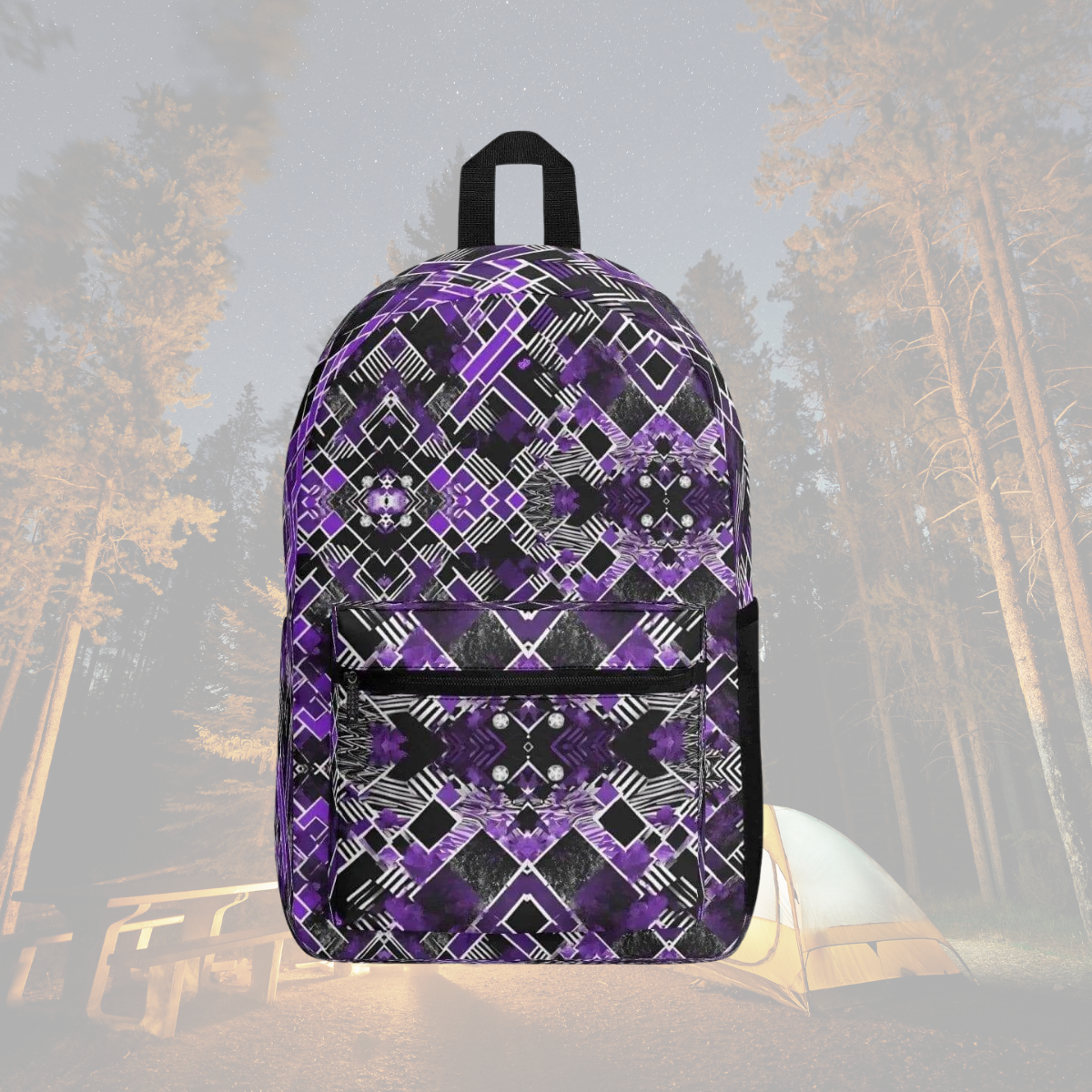 Purple Abstract Backpack | Modern Gamer School Bag - Iron Phoenix GHG