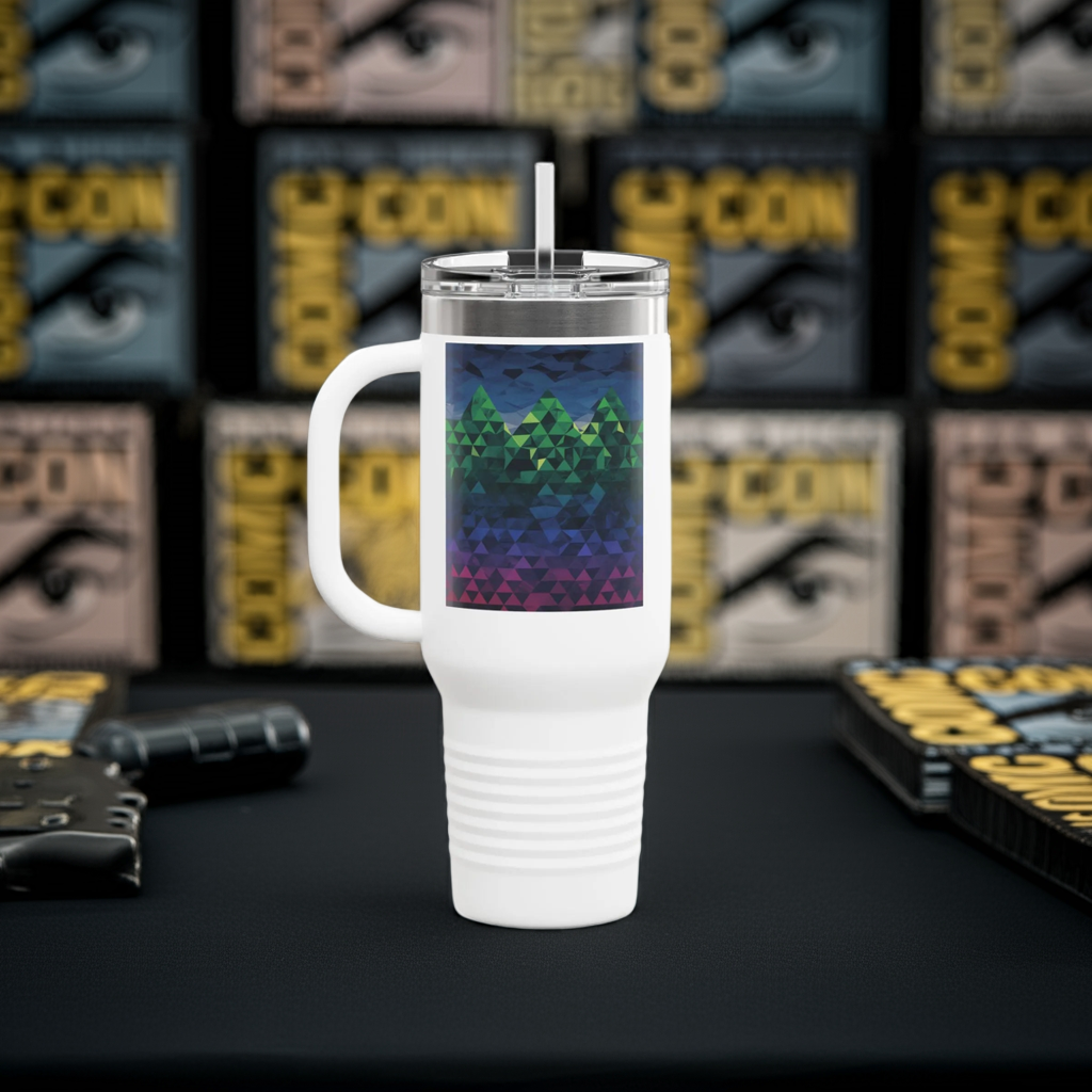 Geometric Mountain 40oz Insulated Travel Mug| Iron Phoenix GHG - Iron Phoenix GHG