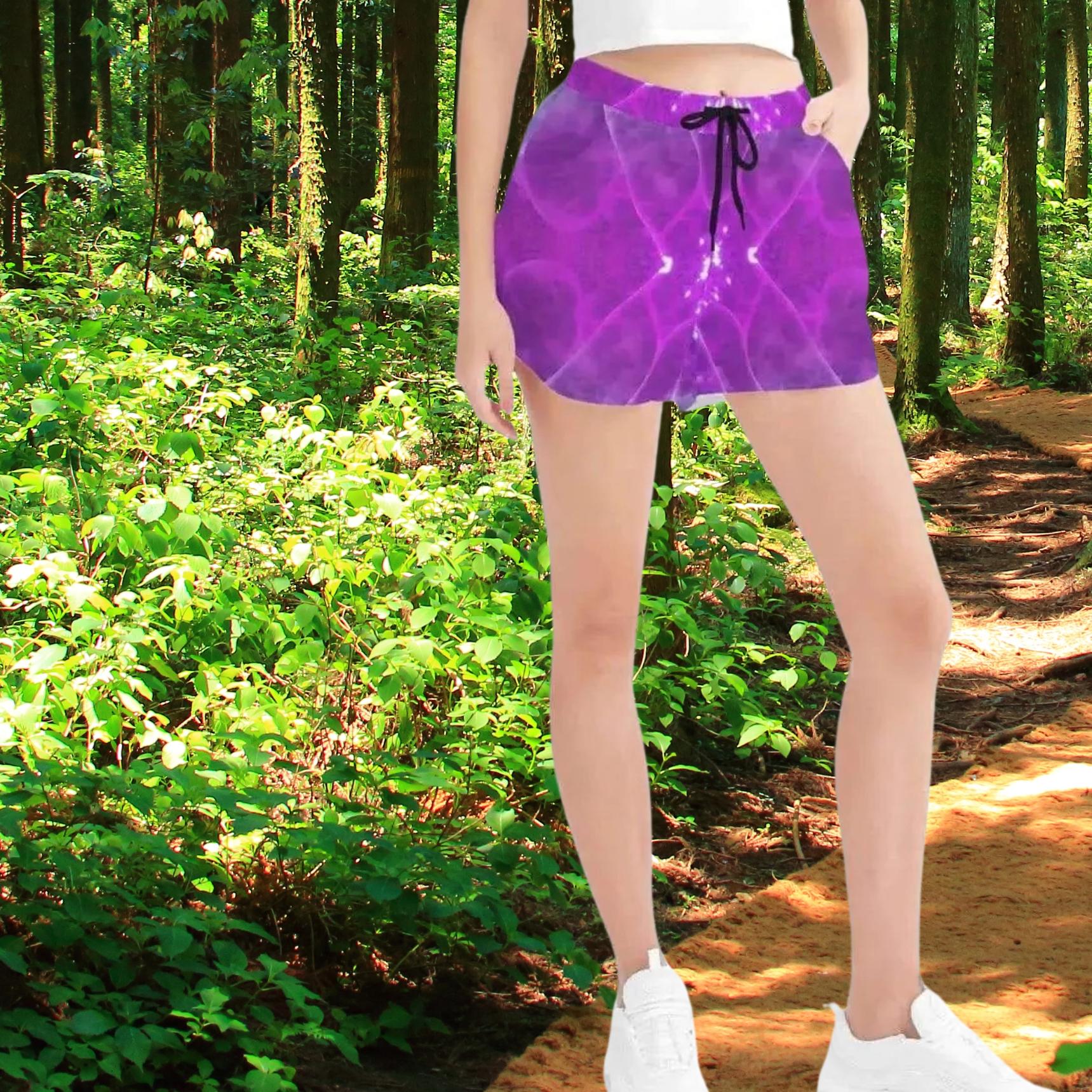 "Purple Gem" Kaleidoscope Athletic Shorts| Iron Phoenix GHG - Iron Phoenix GHG