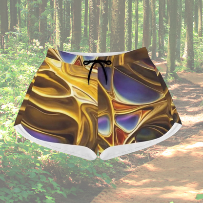"Molten Gold" Athletic Shorts | Stylish Summer Comfort - Iron Phoenix GHG