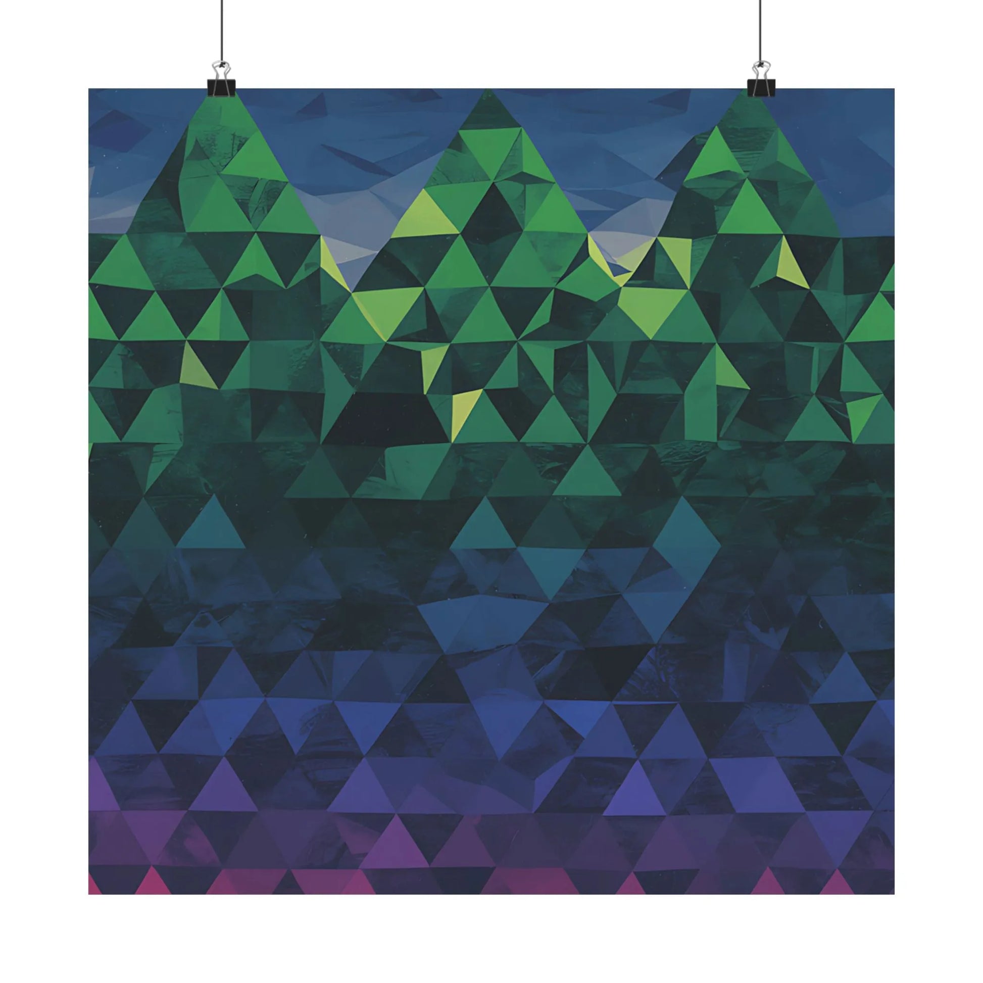 Abstract Mountain Matte Vertical Poster 2025 - Iron Phoenix GHG