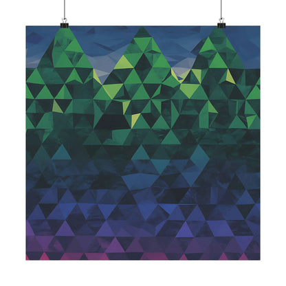 Abstract Mountain Matte Vertical Poster 2025 - Iron Phoenix GHG