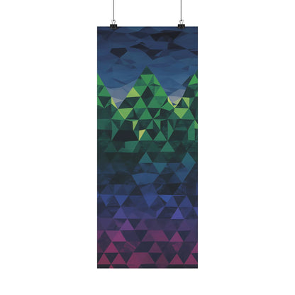 Abstract Mountain Matte Vertical Poster 2025 - Iron Phoenix GHG