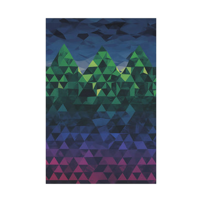Abstract Mountain Matte Vertical Poster 2025 - Iron Phoenix GHG